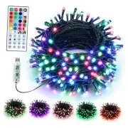 USB Christmas String Lights, 33ft Christmas Lights Color 100 LED RGB-Multicolor