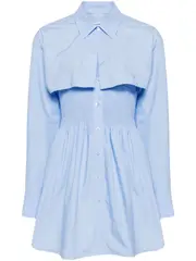 [T By Alexander Wang] 縮褶迷你洋裝配襯衫
