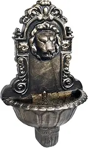 Wall Fountain Lion Head Design Bronze - Garden Decor, Indoor, Outdoor, Pump, Water Fountains, Bath