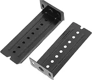 HOMSFOU 1 Set Keyboard Slider Rear Mounting Bracket for Keyboard Slide Keyboard Slides Brackets Cabinet Keyboard Bracket Drawer Slides Bottom Mount Bracket Drawer Glides Bracket Iron Black