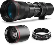 High-Power 420-1600mm f/8.3 HD Manual Telephoto Zoom Lens for Sony Alpha A33, A35, A37, A55, A58, A57, A65, A77, A99, A100, A290, A330, A380, A390, A550, A560, A580, A700, A900 Digital SLR Cameras