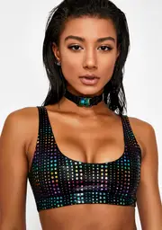 [Sugarpuss] Hologram Rainbow Mini Swim Tank