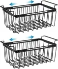 Freezer Organizer Bins, Expandable Deep Freezer Baskets for Chest Freezer, Adjus