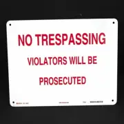 Brady 40797 10" x 14" Aluminum No Trespassing Sign