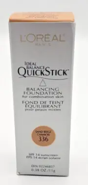 NEW L'Oréal Ideal Balance QuickStick Balancing SPF 14 Foundation-336 Sand Beige