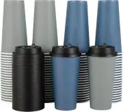 100 Pack 20 oz Paper Coffee Cups, Disposable Coffee Cups with Lids, Drinking for