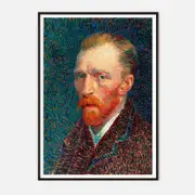 Galrie Vincent van Gogh Self-Portrait Art Print - Iconic Post-Impressionist Masterpiece, Black Frame, A2 42 x 60cm (16 x 24inch)