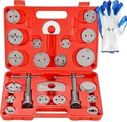 DASBET 24PCS Heavy Duty Disc Brake Caliper Tool Set and Wind Back Kit for Brake Pad Replacement (Red)