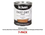 Old Masters 60804 Fast Dry Wood Stain Oil-Based Alkyd, Dark Mahogany 1-qt (7-Pk)
