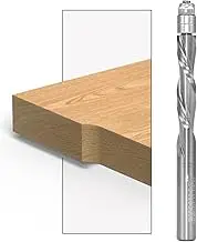 Flush Trim Solid Carbide Spiral Down-Cut Router Bit - 1/4" Shank - Yonico 14120