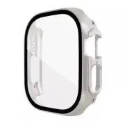 For Apple Watch Ultra 49mm Case Silver Bumper Full Cover Screen Protector