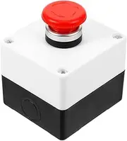 MUCKLILY Box Switch Button Box The Switch Push Button Momentary Control Switch Momentary Button Emergency Button Emergency Stop Button Plastic