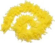YUMAO 2 Meters/Lot Fluffy Thicken Turkey Feathers Boa 60Grams Skirt Trim Scarf/Costume/Shaw Feathers for Crafts Wedding Decoration 0217 (Color : Yellow)