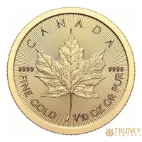 在飛比找蝦皮商城優惠-【TRUNEY貴金屬】2024加拿大楓葉金幣1/10盎司