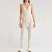 Free People Movement Second Chance Hooded Jumpsuit in Bamboo NWT