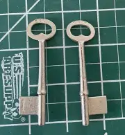 2 Taylor 536 Uncut Iron Skeleton Bit Key Flag Locksmith Discontinued