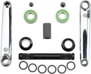 Salt Plus Metron Crankset 48 Spline 175mm With Mid Bottom Bracket Chrome