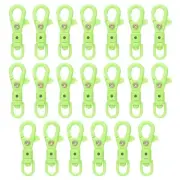 20 Pcs Plastic Lobster Claw Clasps Swivel Snap Hook Trigger Clip, Light Green