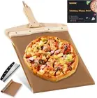 Wood Pizza Peel, Pizza Spatula Paddle with Bamboo Handle, Pizza Oven Accessories