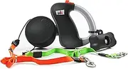 Makife Dog Lead Automatic Double Retractable Dog Leash 3 m for Small and Medium Dogs Hiking Jogging No Tangling