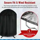 Grill Cover Fire Pit Cover Kettle BBQ Cover Weather Resistant Small Barbecue