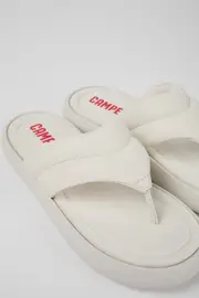 Pelotas Flota White Leather Flip-Flop for Women