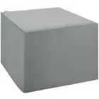 Modway Immerse Polyester Fabric Outdoor Ottoman and Side Table Cover in Gray
