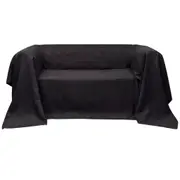 Micro-suede Couch Slipcover Anthracite 270 x 350 cm vidaXL
