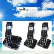 CLARITY BT914 BIG BUTTON AMPLIFIED LOUD CORDLESS BLUETOOTH/ANSWERING - 3 PHONES