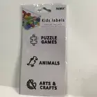kids Labels Organize Clear Vinyl Stickers 9-PC Assorted for Toy Storage Bins