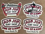Flagship Ron Jon Surf Shop Sticker Decal Cocoa Beach 50th Anniversary 4 Pc’s New