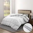 puredown® Goose Feather Comforter King Size, All Season Duvet Insert, Gussete...