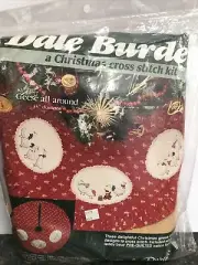 Dale Burdette Geese All Around Tree Skirt Red Christmas Cross Stitch Kit 1986