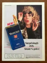 1990 Montclair Cigarettes Vintage Print Ad/Poster Retro Pop Art Bar Décor