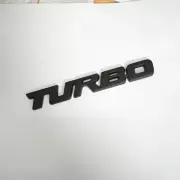1x Matte TURBO Black Metal Sticker Badge Decal Emblem 3D Racing Motors Hatchback (for: Renault)