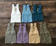 Newborn Size Knitted Overalls Romper - Photography Photo Prop