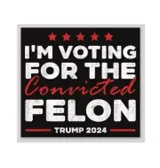 3 Inch I'm Voting For The Convicted Felon Trump 2024 Donald Vinyl Sticker