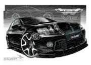 HSV Limited edition cars W427 LE PHANTOM BLACK A3 FRAMED PRINT (V143D)
