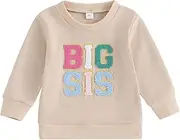 [Sejardin] Baby Girl Sweatshirt Romper Fall Clothes Letter Long Sleeve Crew Neck Sister Matching Outfit