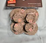 4 Scarecrow Mini Burlap Hats