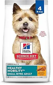 Hill's Science Diet Healthy Mobility Adult Small Bites, Chicken Meal, Brown Rice and Barley Recipe, Dry Dog Food for Joint Health, 1.81kg Bag