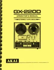 Akai GX-220D Reel to Reel Tape Deck OWNER'S MANUAL and SERVICE MANUAL