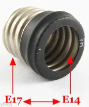 100x E17 Male to E14 Female Socket Base LED Halogen CFL Light Bulb Lamp Adapter