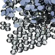 uxcell 1440 Pcs Hotfix Rhinestones Flatback Crystal Glass Gems for Crafts Clothes DIY Decoration(SS16 4mm, Transparent Black)