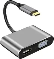VGA Adapter, Video Converter, Display Hub, Male to Female Portable Converter for Screen, Best for, HDTV, and Entertainment, 6.34 Inches