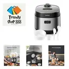 Compact Rice Cooker 8 Cups Cooked/4 Cups Uncooked, 9-in-1 Multi Cooker, Fast ...