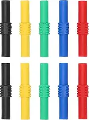 QANYEGN 4mm Insulated Banana Coupler, Banana Plug, Female to Female 5 Colors Banana Plug Socket Adapter
