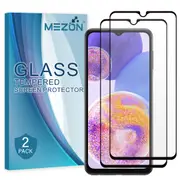 [2 Pack] Full Coverage Samsung Galaxy A23 Tempered Glass Crystal Clear Premium 9H HD Screen Protector by MEZON (Galaxy A23, 9H Full) – FREE EXPRESS