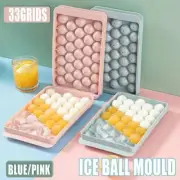 33 Grids Ball Maker Plastic Mold Sphere Whiskey Round Mould Large Ice Cube Tray