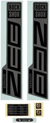 Fork Decal Kits - RockShox Fork Decal Kit - ZEB Ultimate Flight Attendant,
